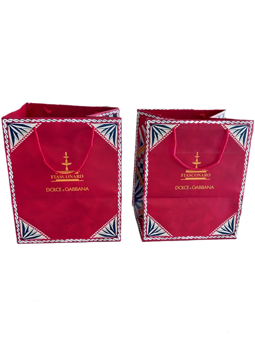Dolce & Gabbana Fiasconaro Luxury Gift Bags Lot Of 2 New 14x10 Jousting Knight
